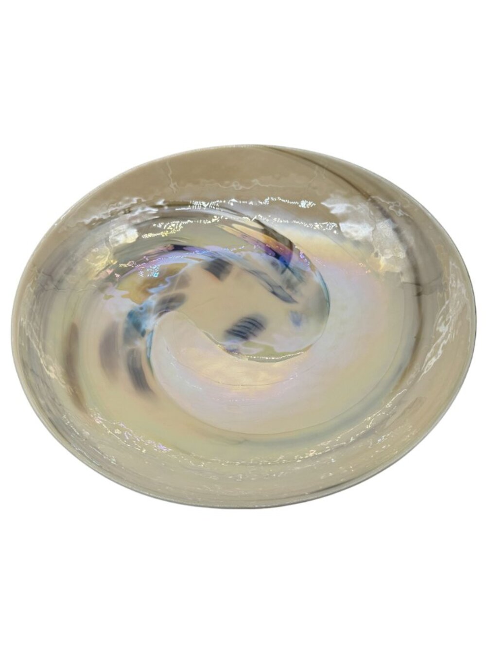 Yalos Murano Cartoccio Fossile Bowl No Flaws Italy Made 16.25"L x 3.5"H - Picture 2 of 6
